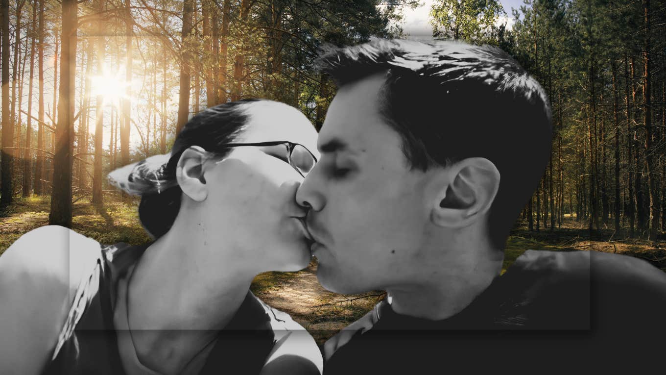 I Have No Teeth — But My Husband Still Thinks I'm Beautiful Author and her husband kissing