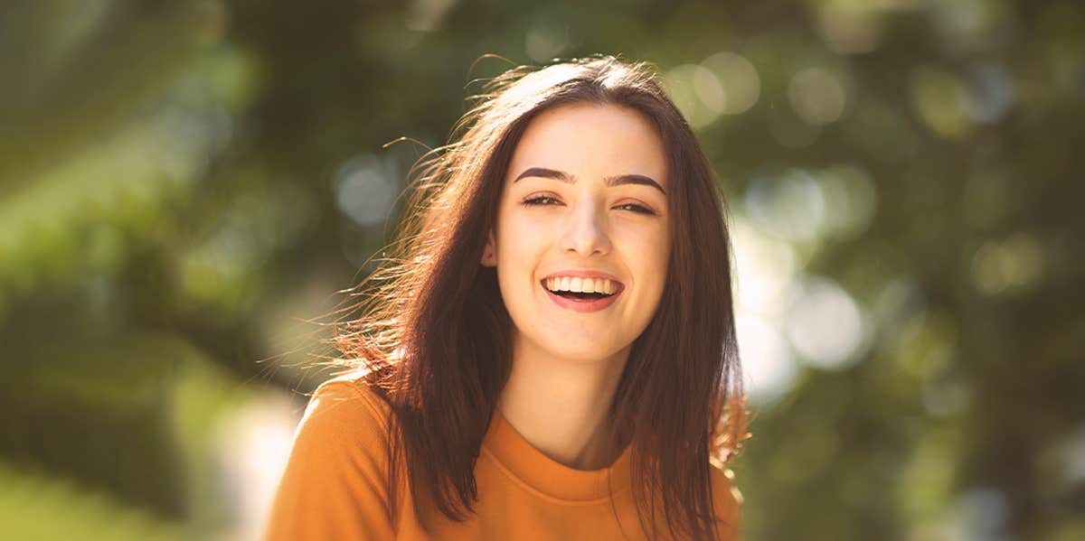 woman smiling