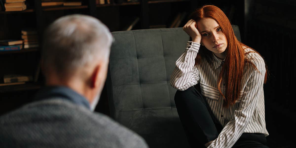 10 Red Flags I Couldn’t See I Had Until I Had Trauma Therapy woman at therapy