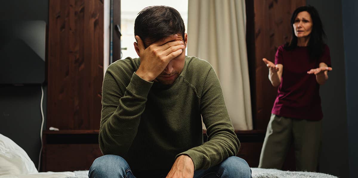 10 Tragic-But-True Reasons People Cut Family Members Out Of Their Lives son arguing with mother