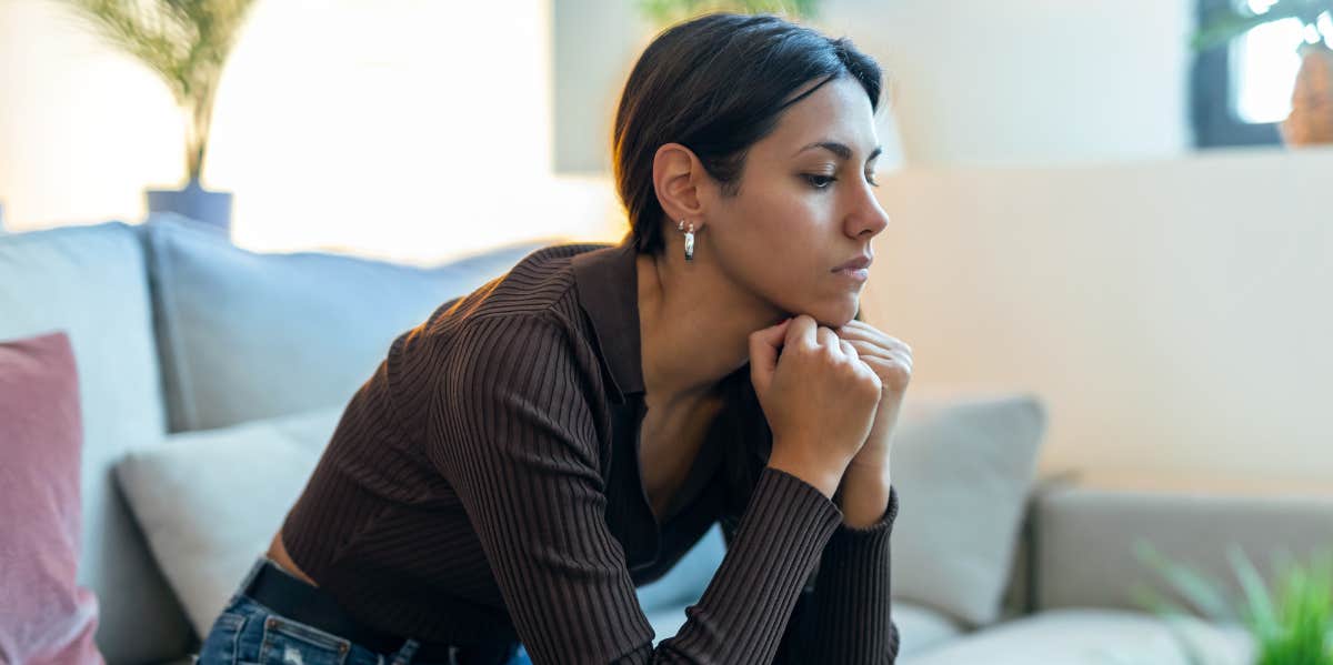 woman on couch