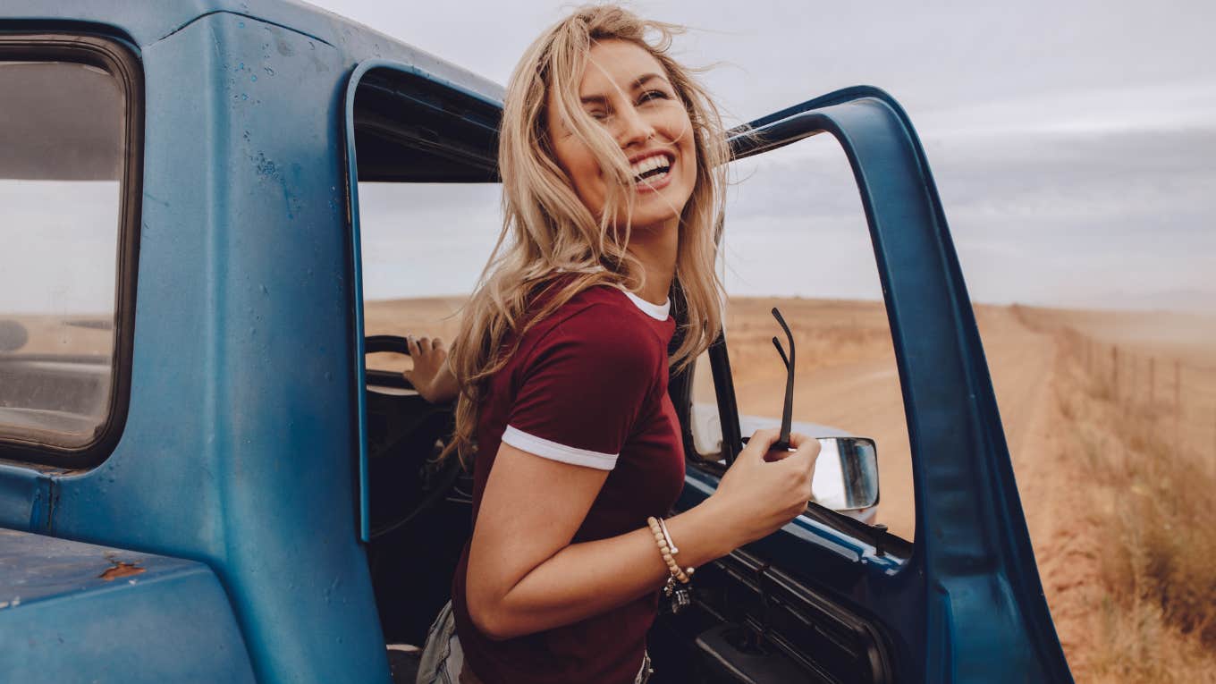 10 Tiny Ways To Get Over Him Fast Woman taking a drive
