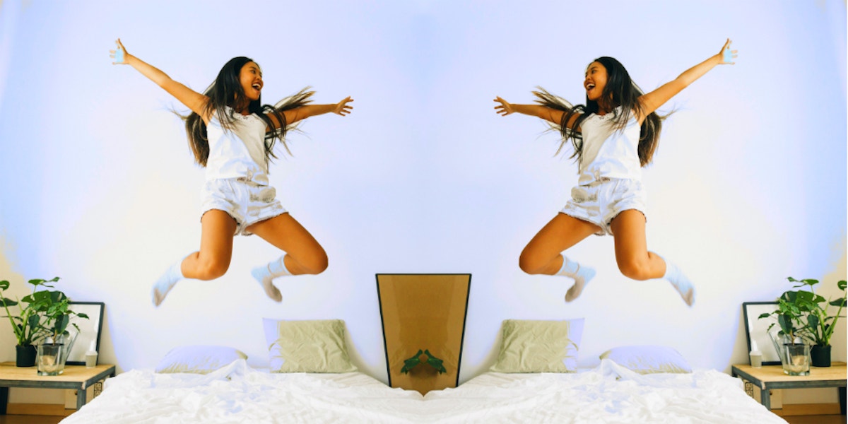 100 Best Friday Memes To Share On Facebook When You're READY For The Weekend woman in the air jumping on bed