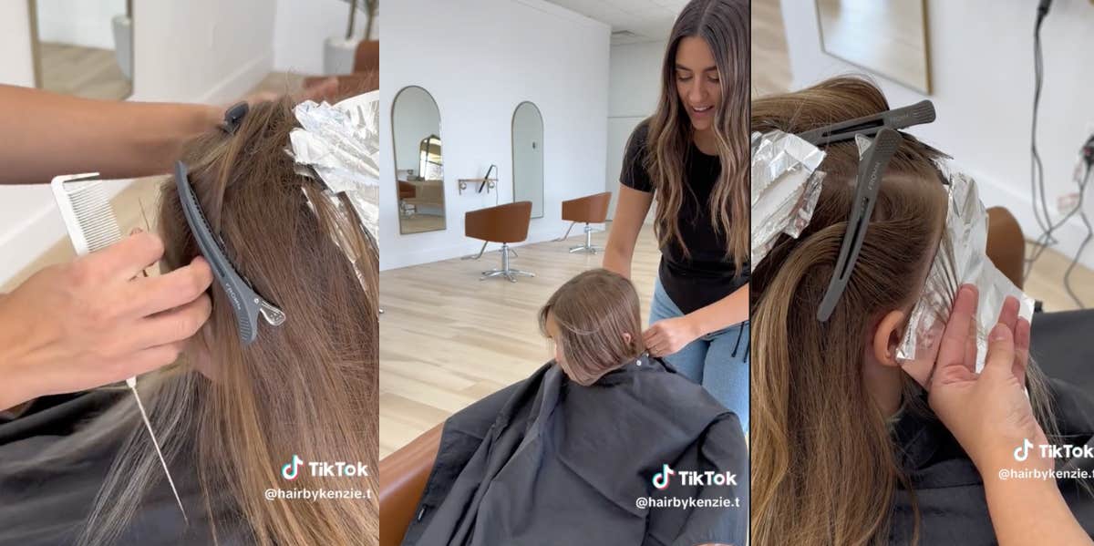 Little Girl Gets Blonde Highlights To Look More Like Her Mom 11 Year Old Getting Highlights on TikTok