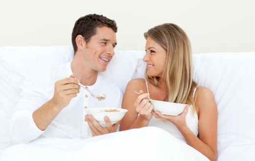 couple eating cereal