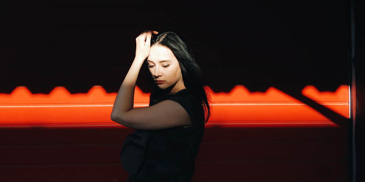 woman modeling in shadow 