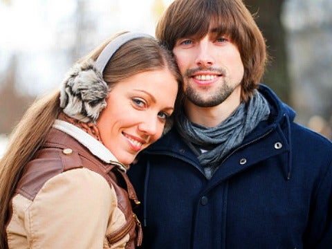 happy winter couple happy winter couple