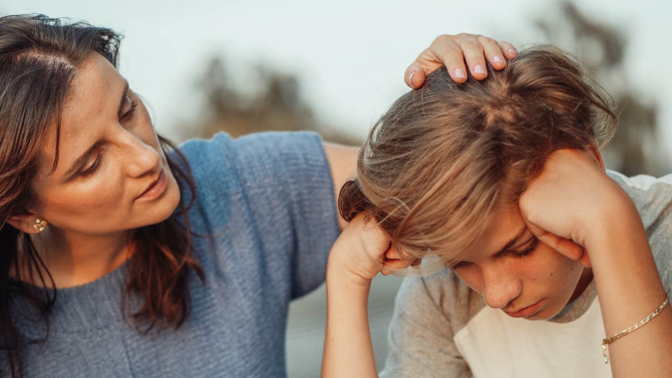 woman and her son 