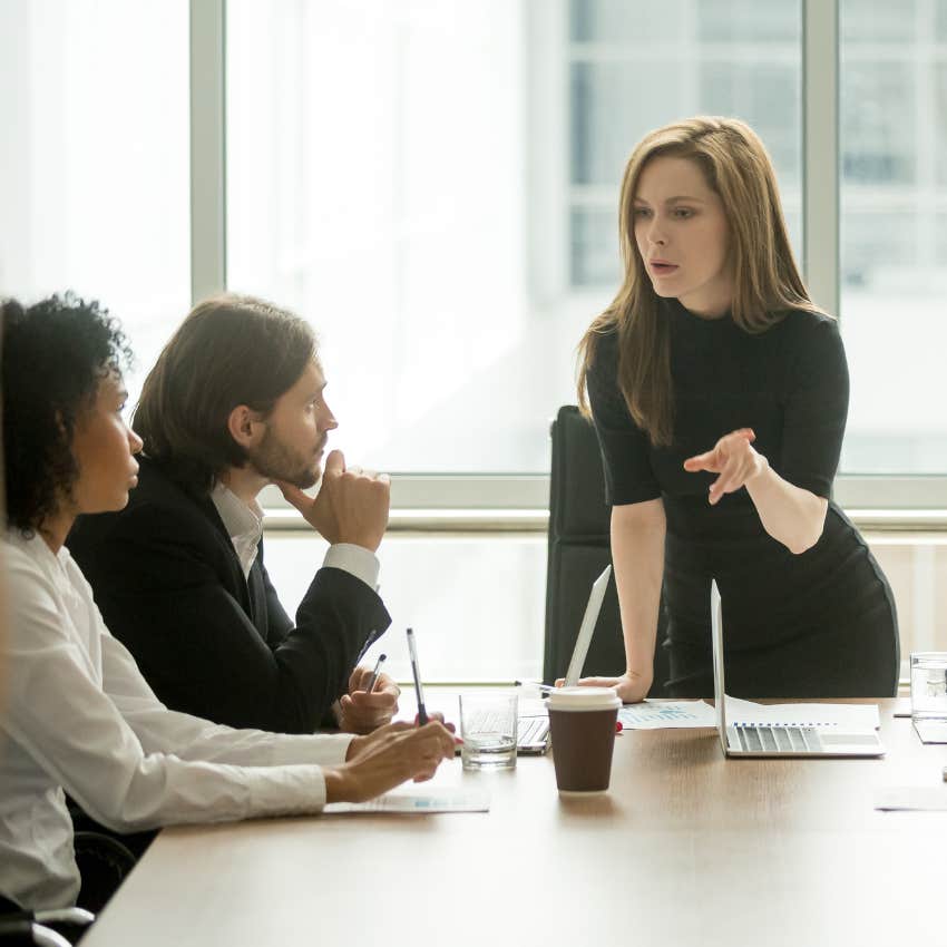 employees in a meeting