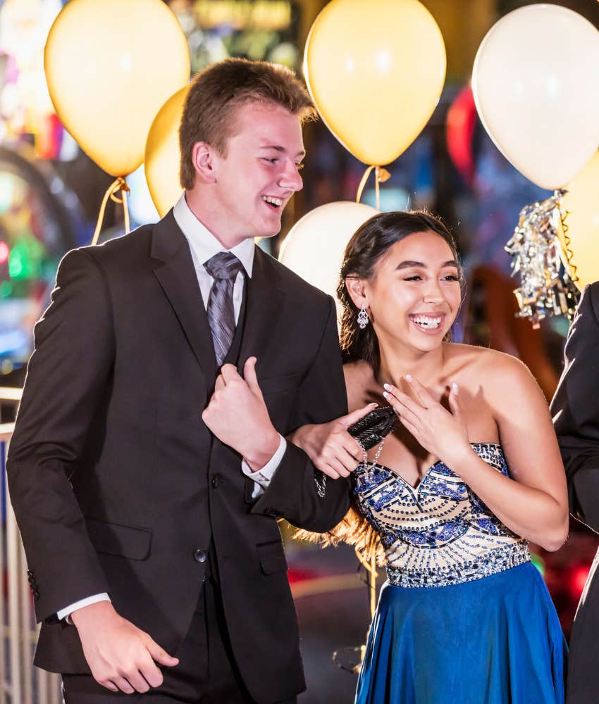 couple having fun at prom