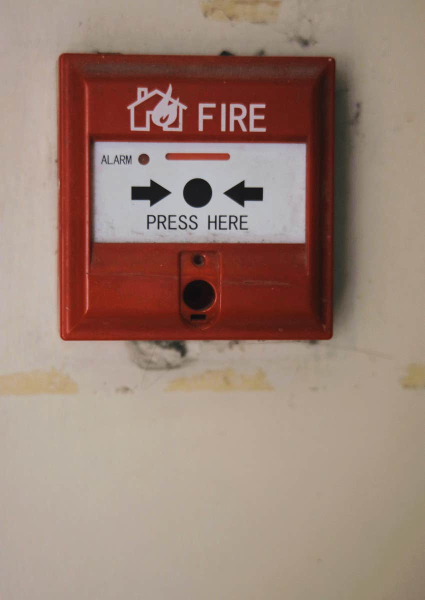 fire alarm on a wall