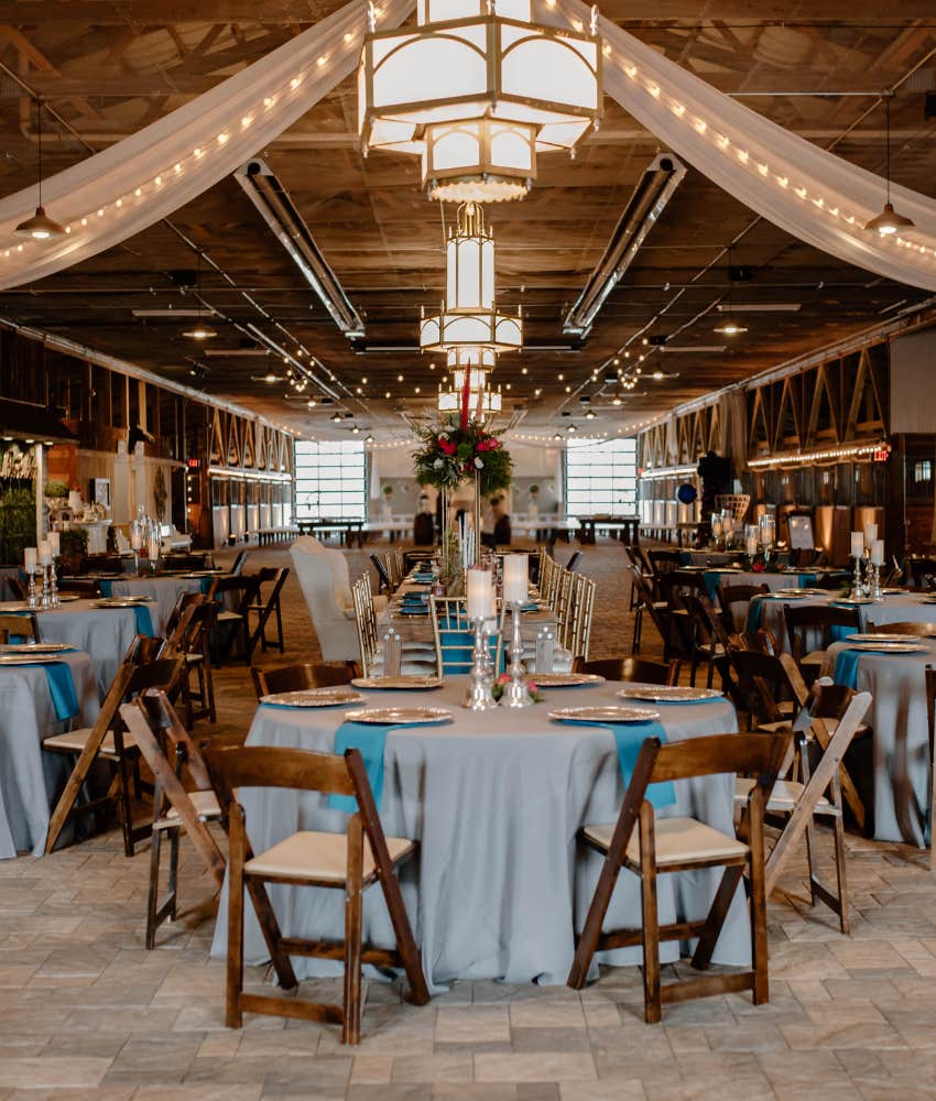 reception hall before guests arrive