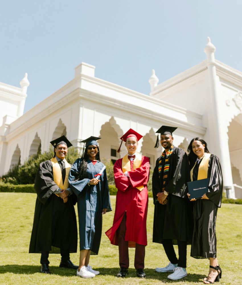 students at graduation