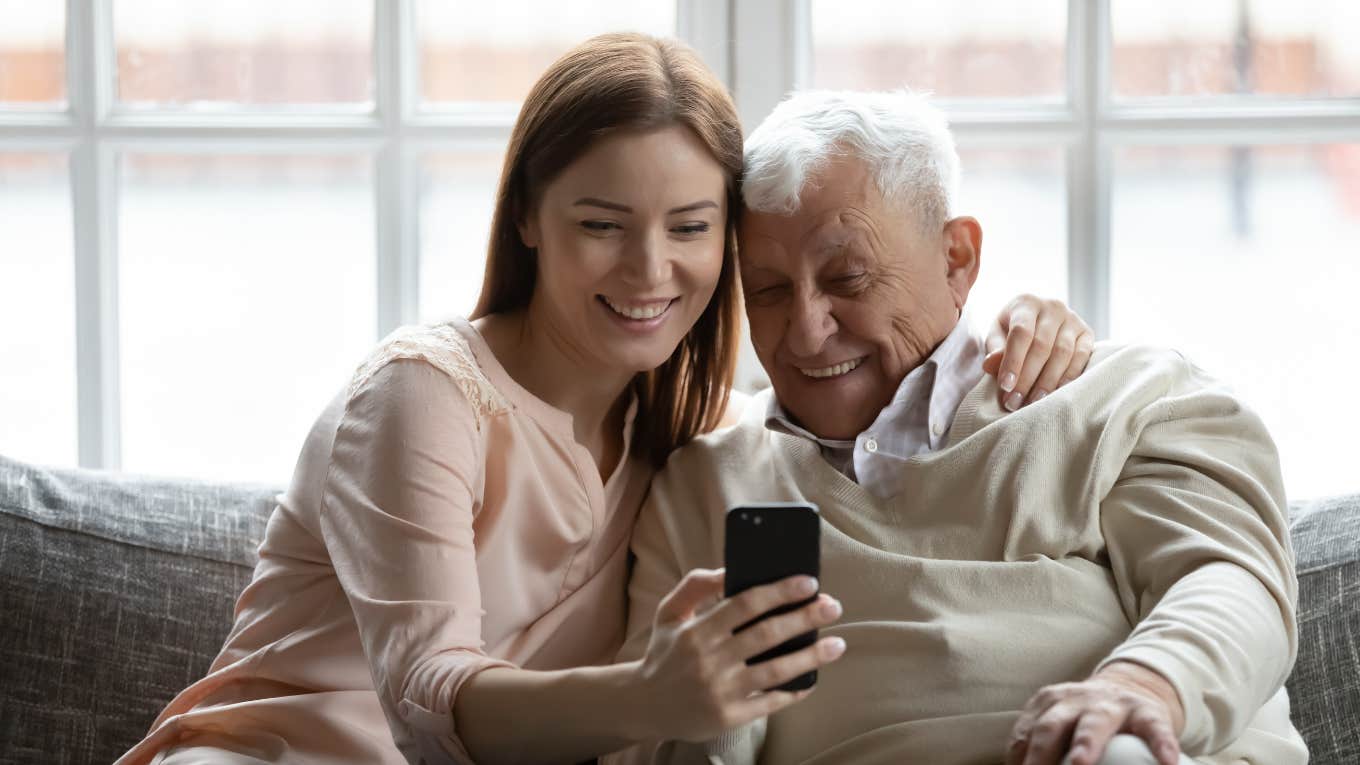 grandpa and granddaughter 