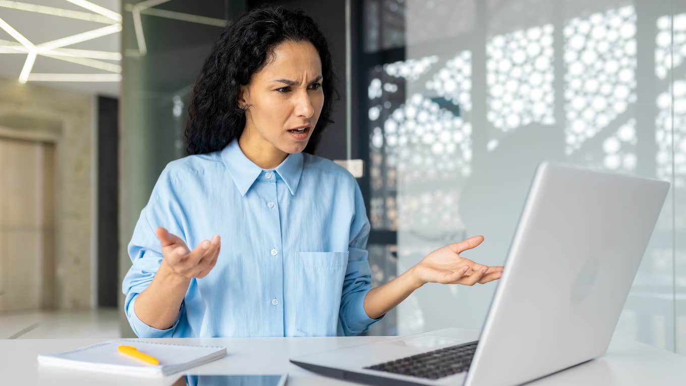 Boss Demands Worker Give 3 Months Notice & Train Her Replacement After She Gives One Month Notice Before Quitting upset worker reading email from boss