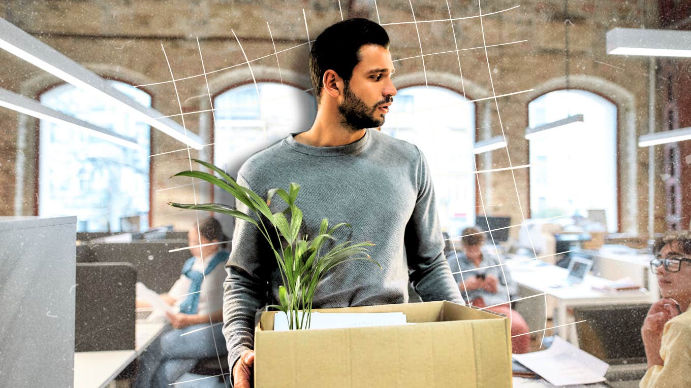 Man walking away from job building confidence 