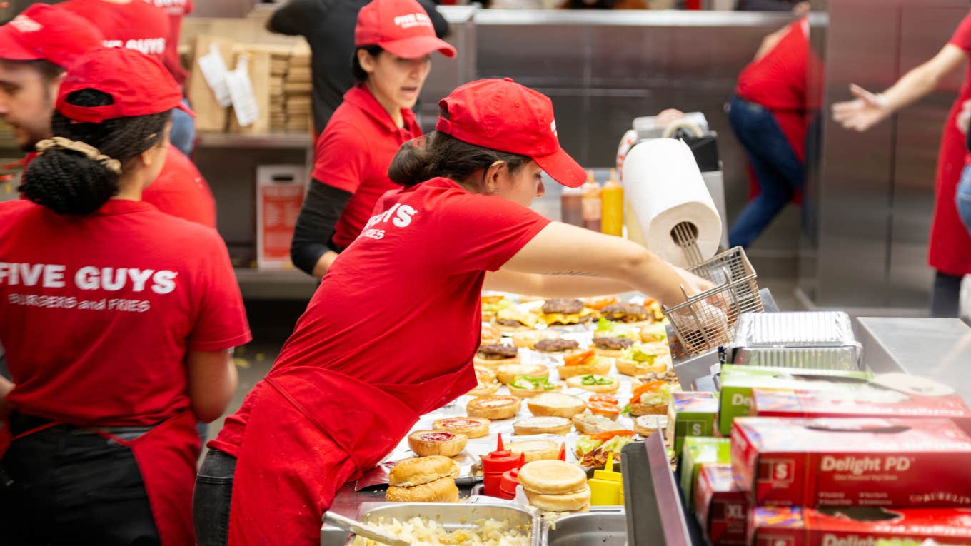 CEO Praises 'Grit' Of Mom Back To Work 48 Hours After Giving Birth woman working at fast food restaurant