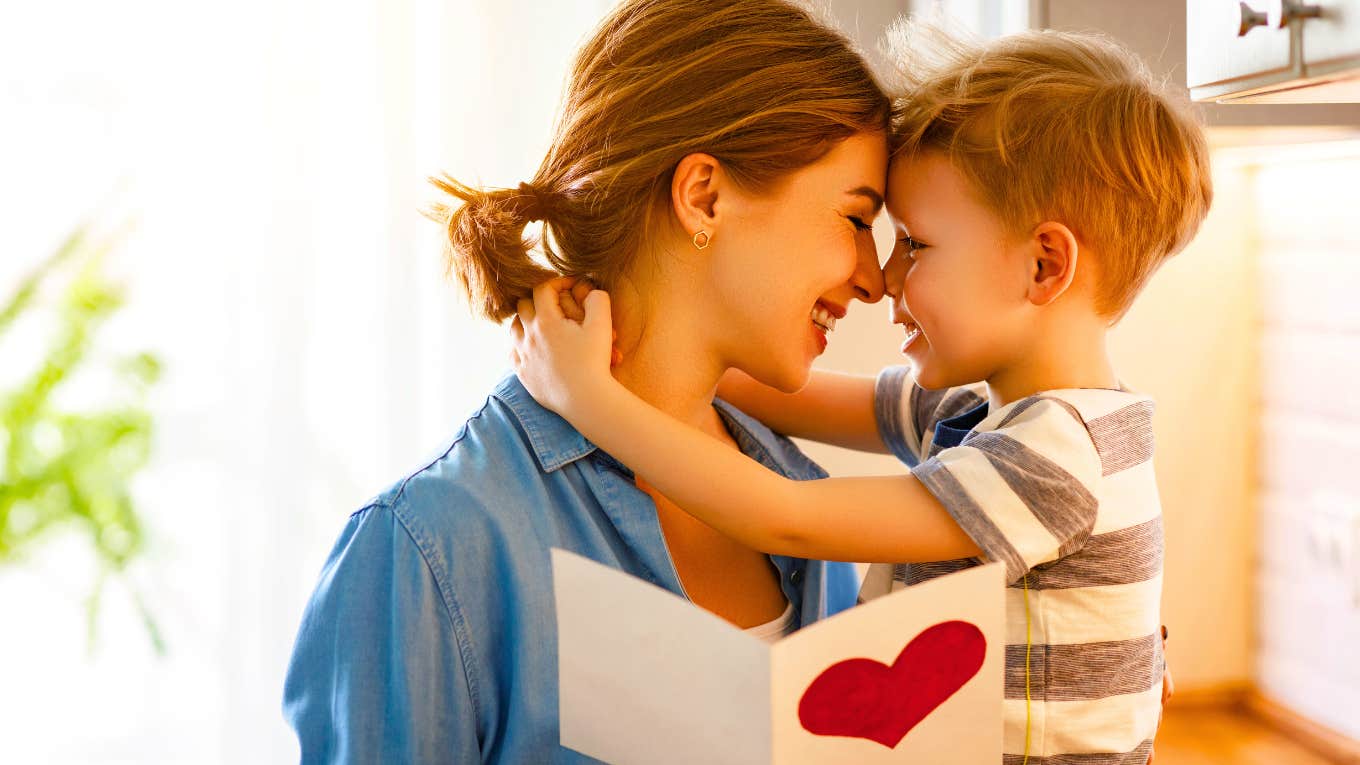 mother with young son