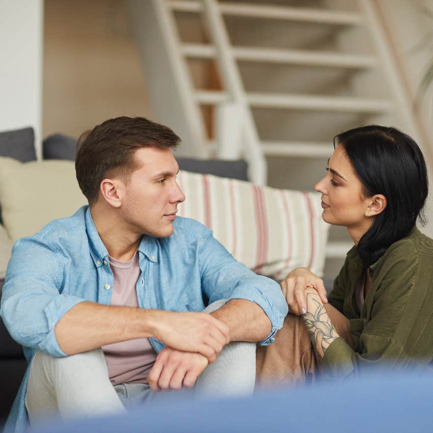 Couple having a serious conversation