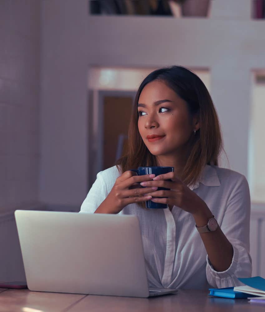 employee taking a moment to think