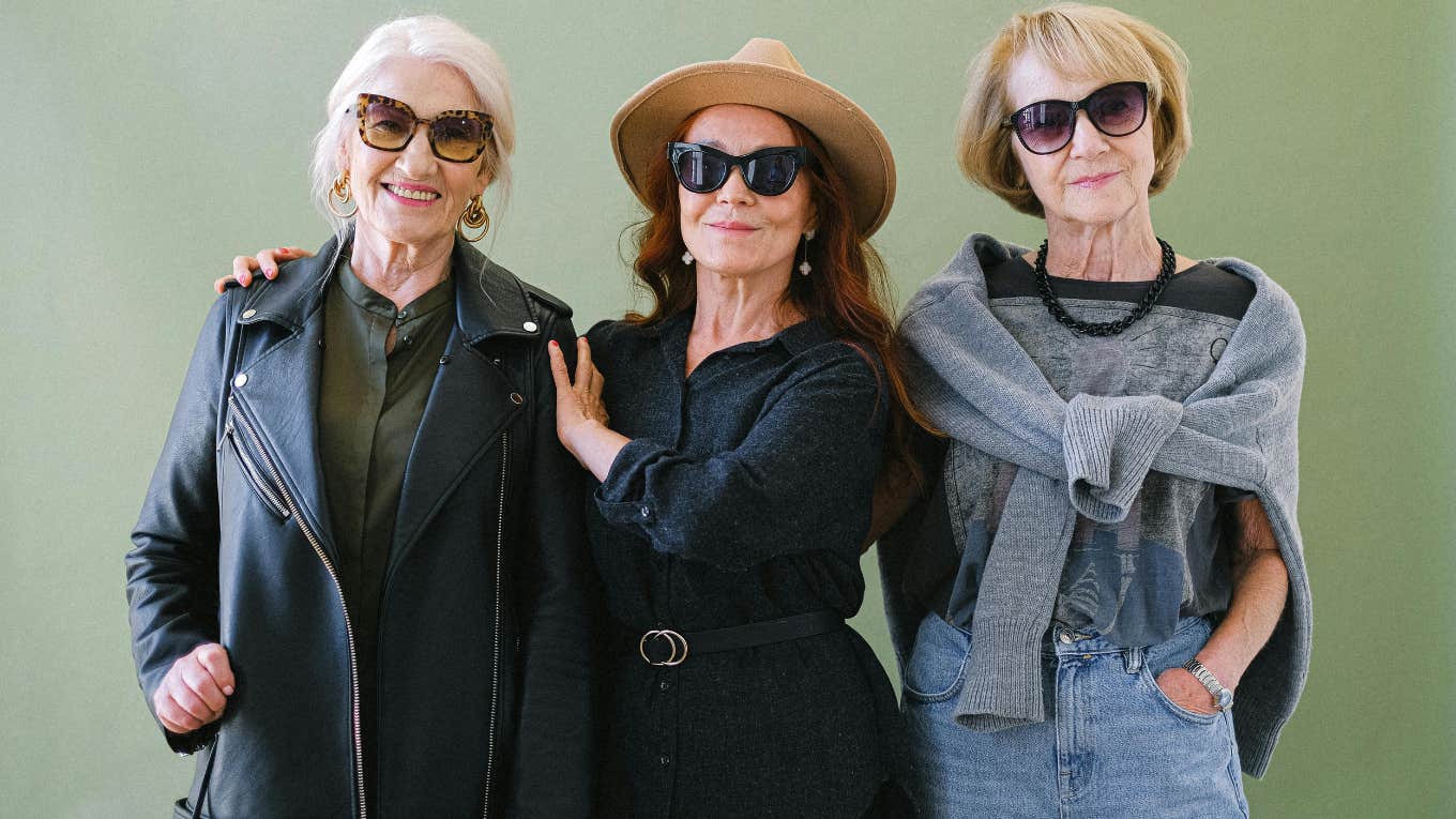 three older women standing together