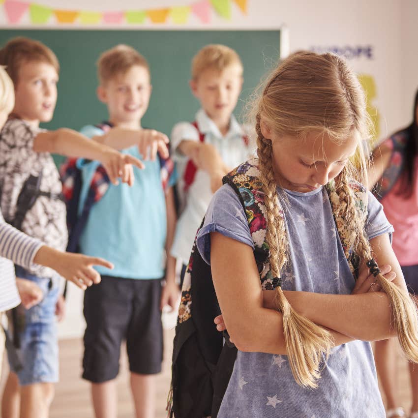 girl being bullied in school