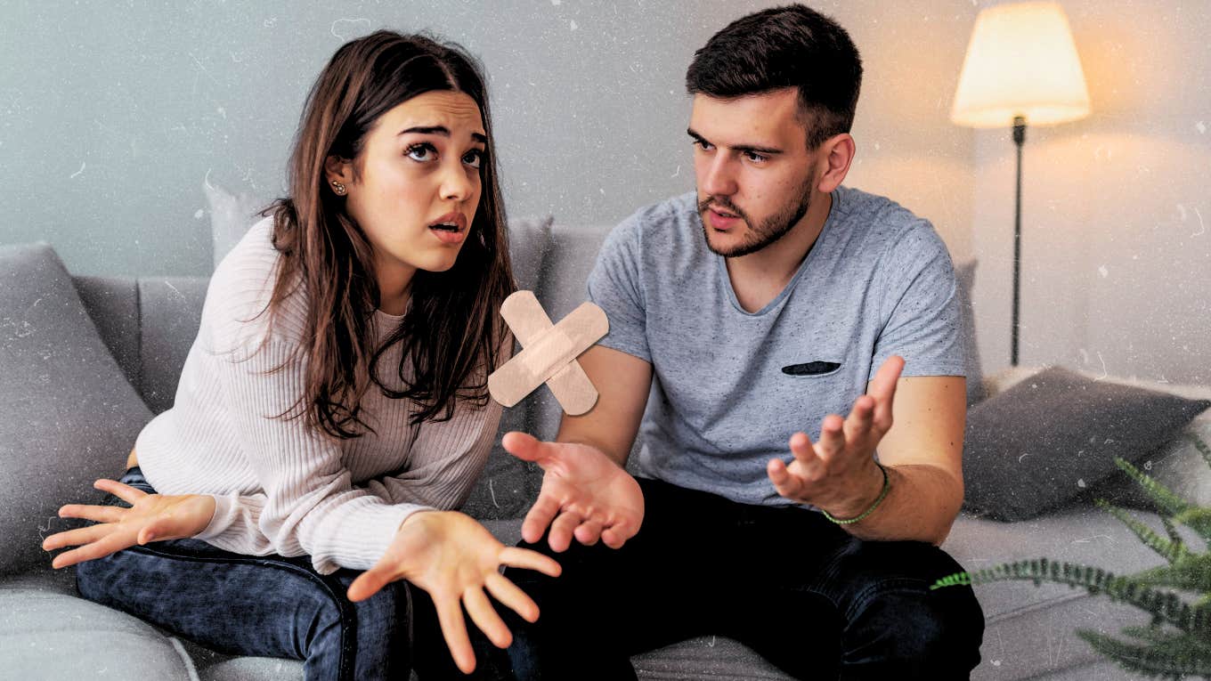 Take Responsibility And Fix Your Relationships Couple in therapy trying to 'fix' relationship