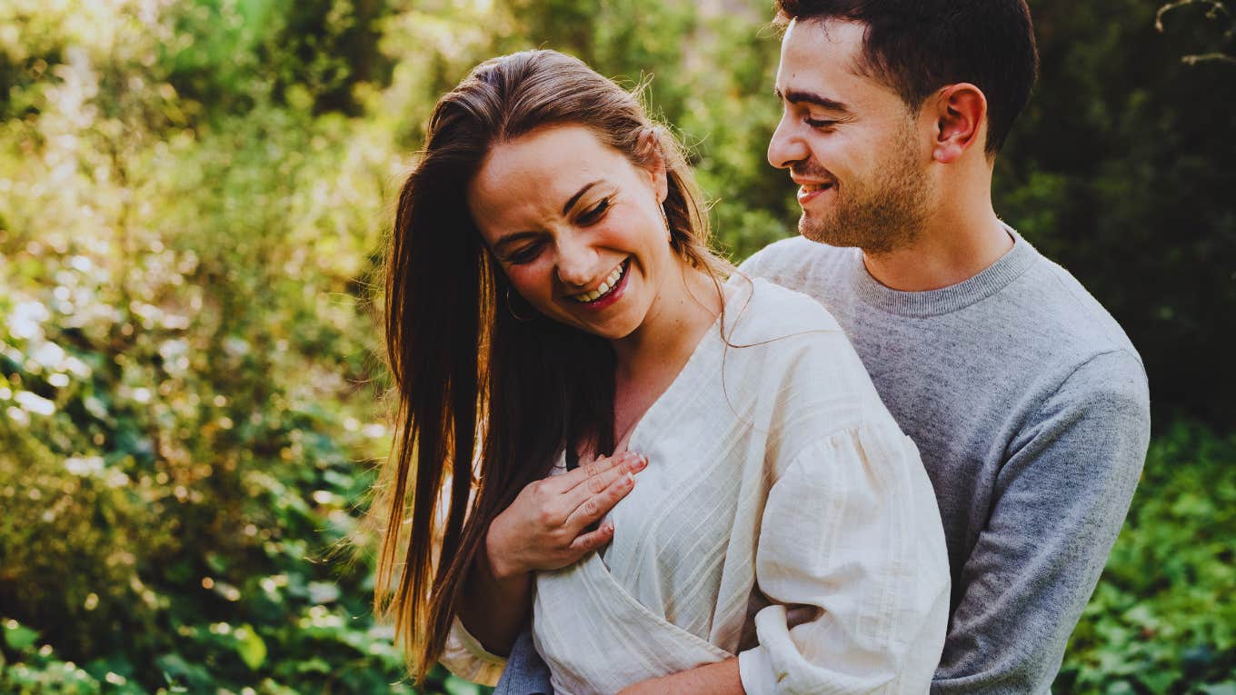 couple laughing