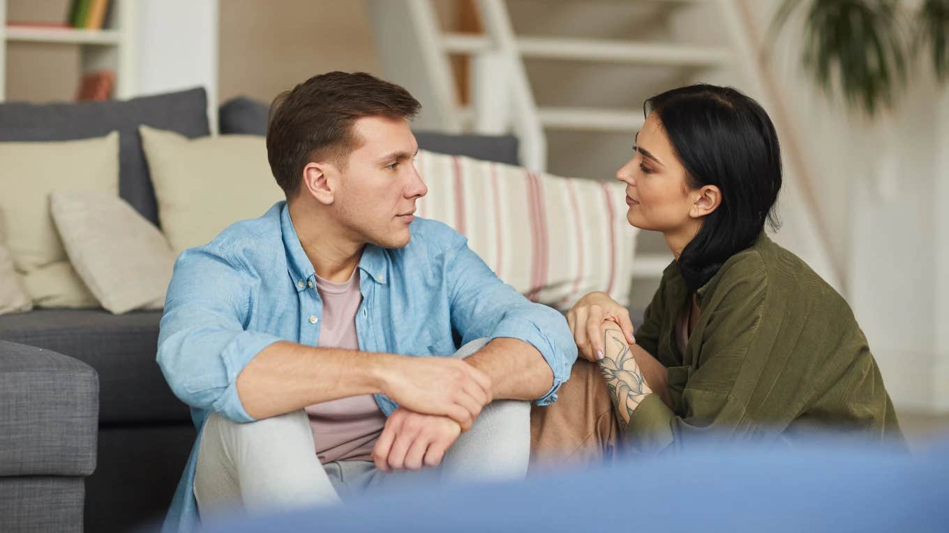 Introvert wife talking to extrovert husband