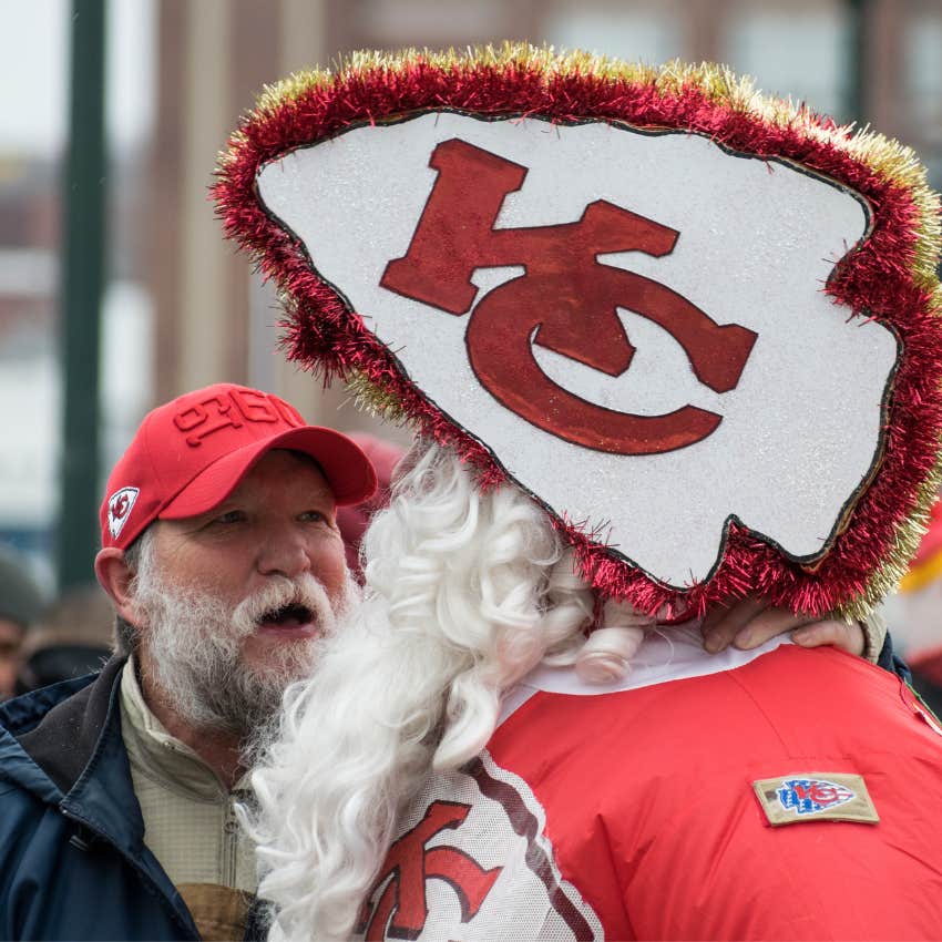 Kansas City Chiefs' fans talking. 