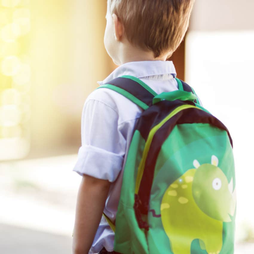 little boy in kindergarten 