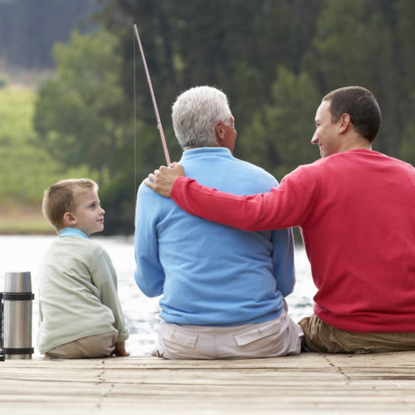 boy, fishing, man