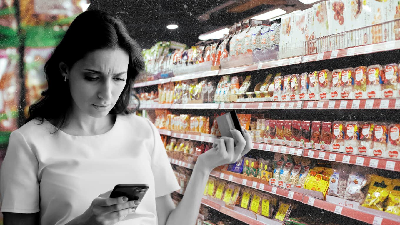 Short Of Cash, A Stranger Paid It Forward And Changed My Life Woman short of cash in grocery store