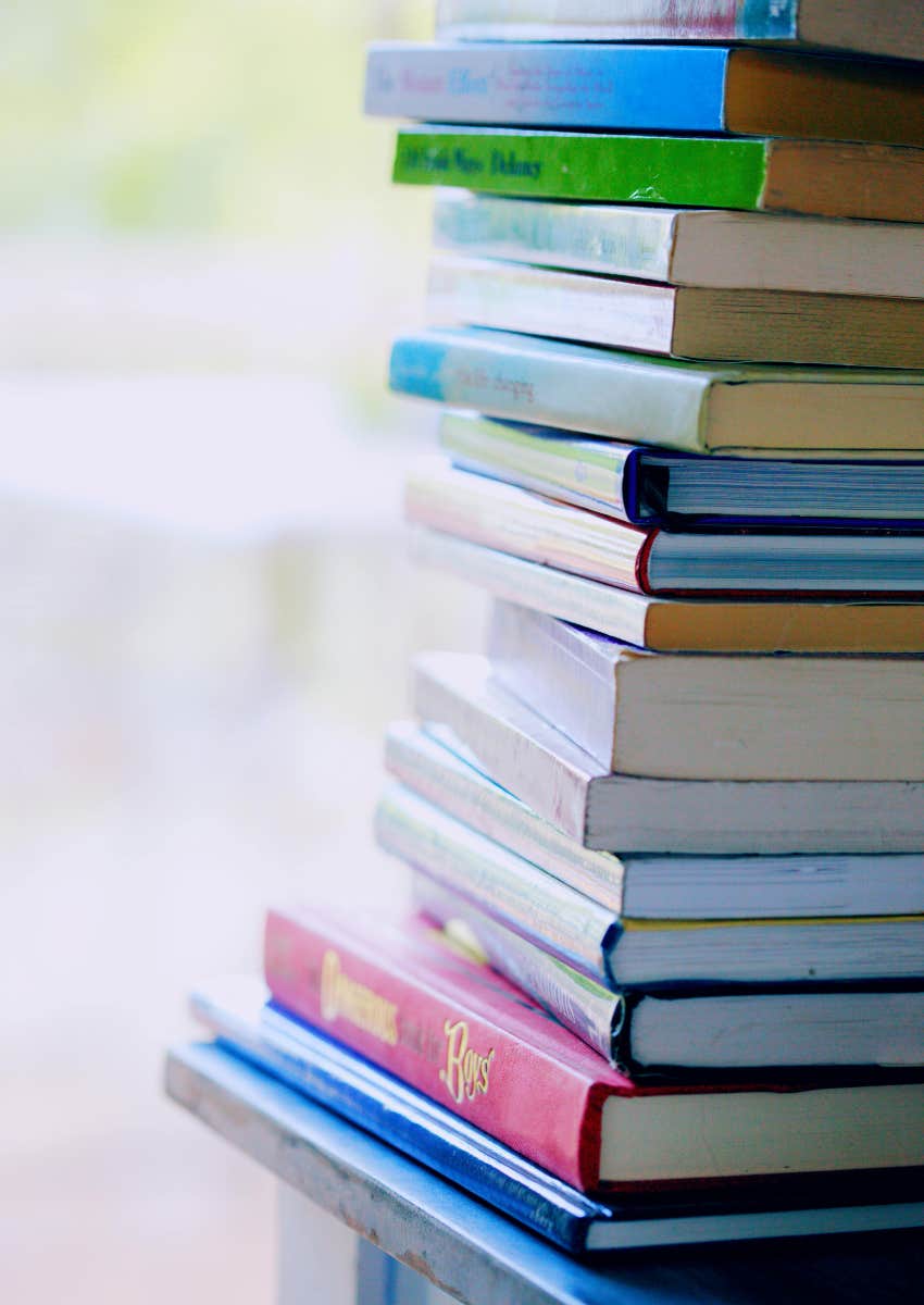 stack of children's books