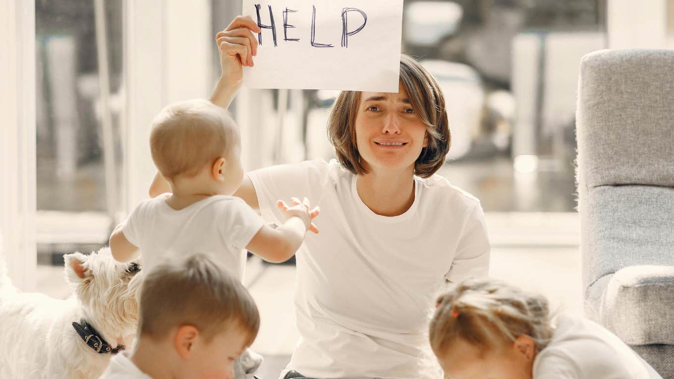 Stay-At-Home Moms Should Get Sick Days, One Mom Says overwhelmed stay-at-home mom