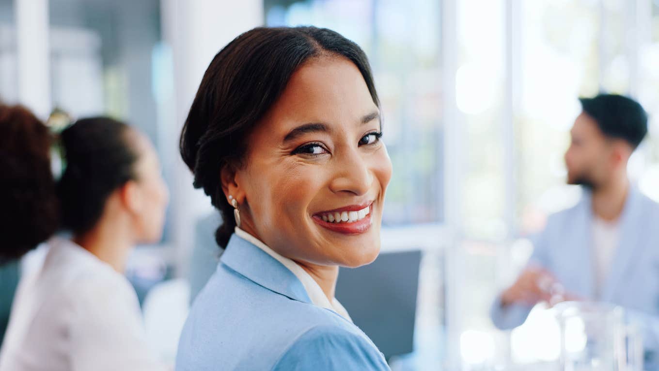 intelligent woman smiling