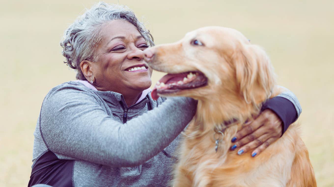 Woman Talks To Herself The Way She Talks To Her Dog & It's A 'Game Changer' woman with her dog
