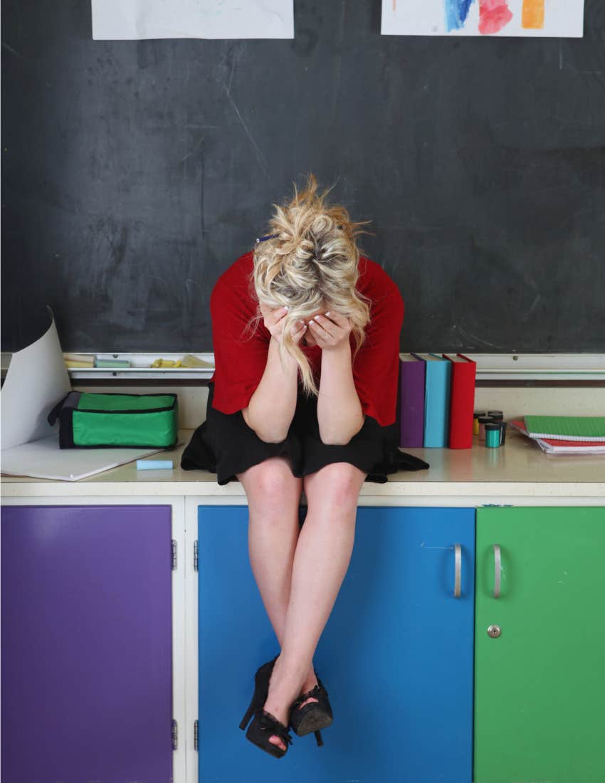 frustrated teacher