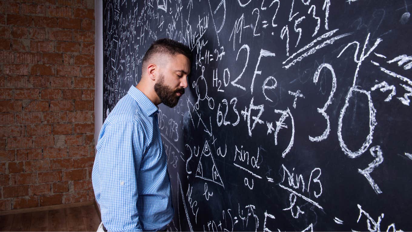 exasperated teacher