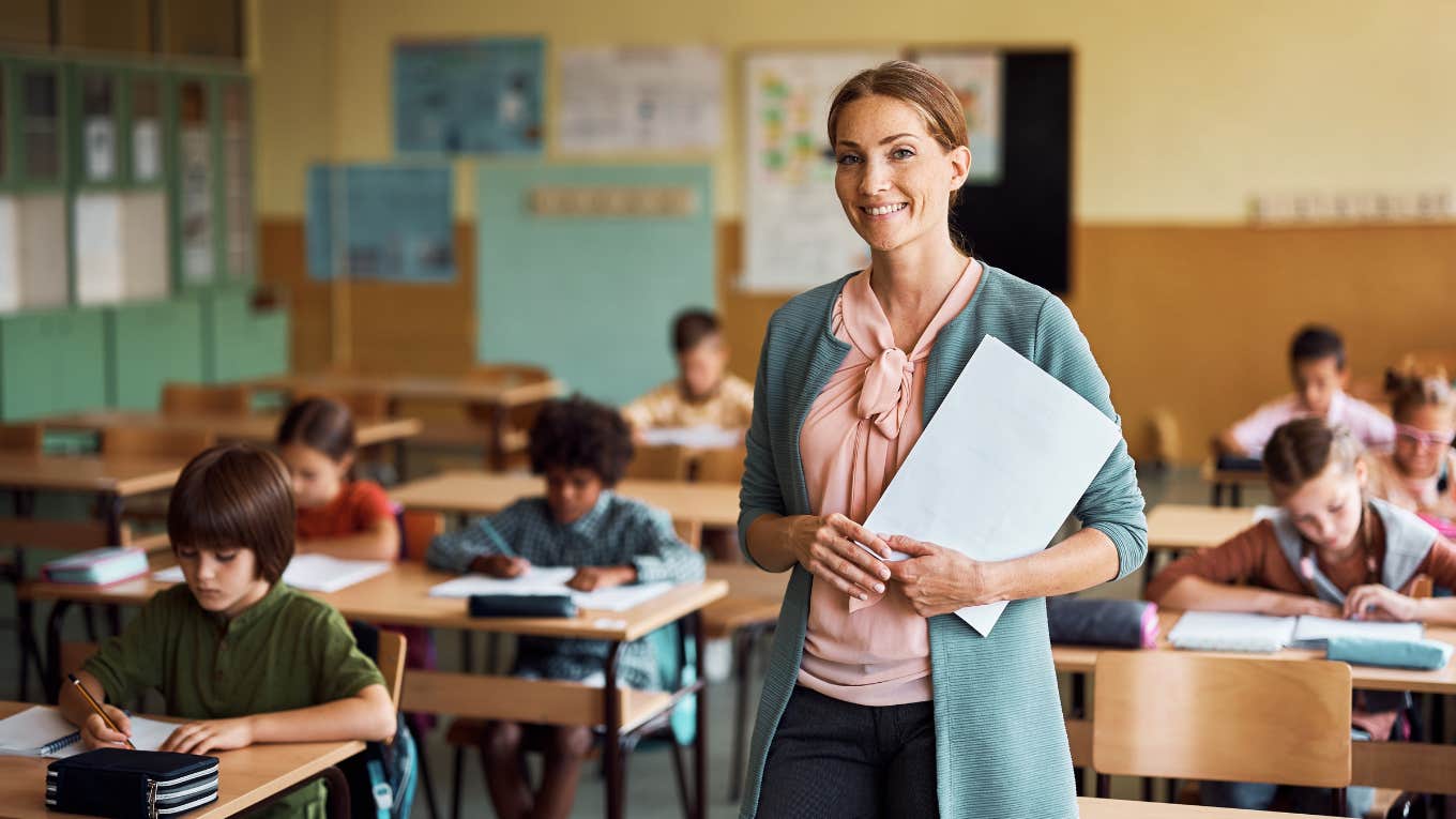 teacher in classroom 