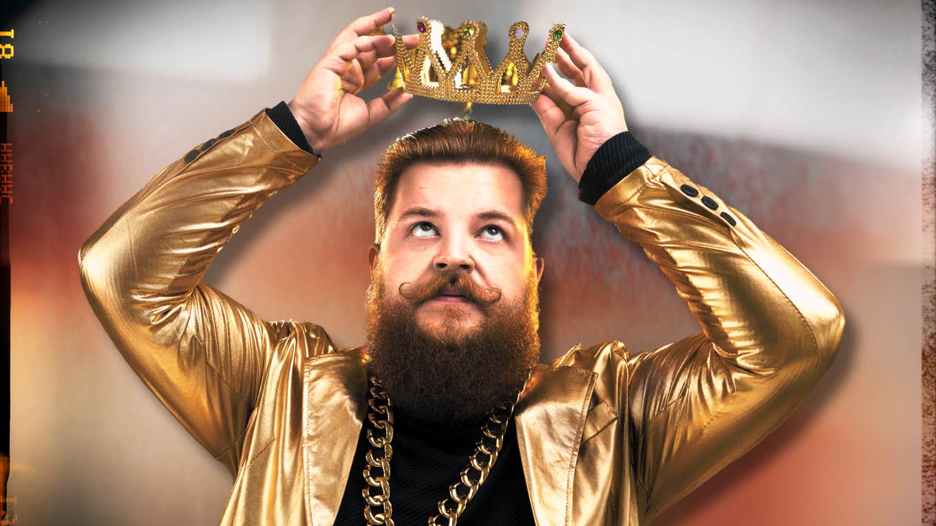 Tiny Signs Your Ego Has Taken Over Mans ego taking over, as he places crown on head
