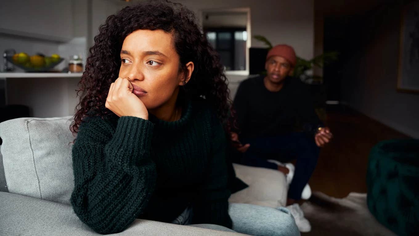 Unhappy woman in her marriage, feeling disconnected