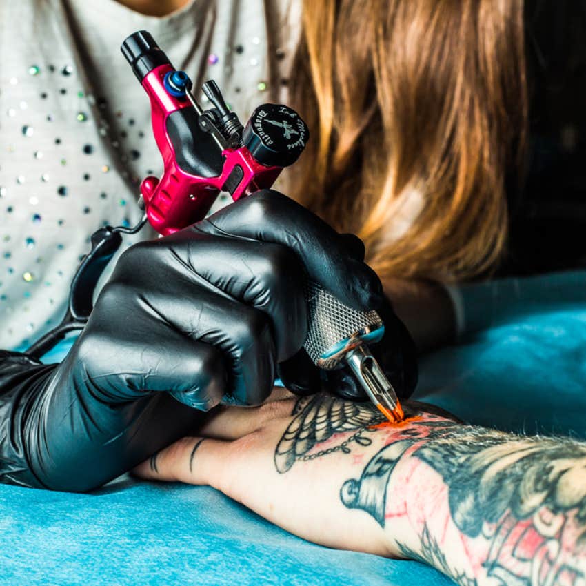 woman, tattoo 