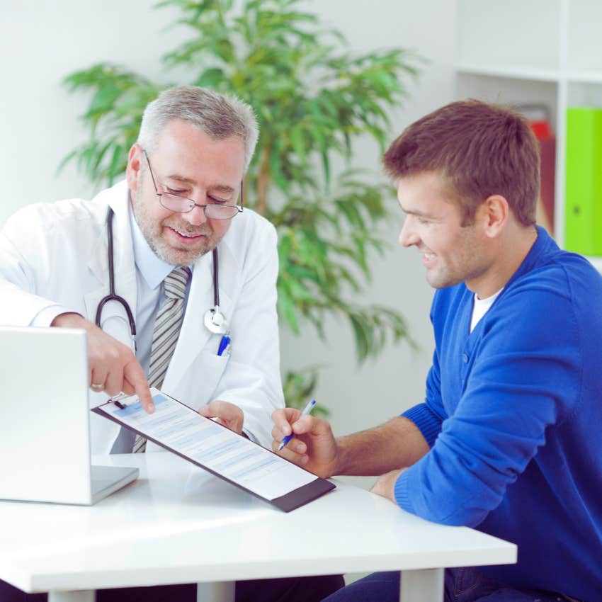 young man at doctor consult