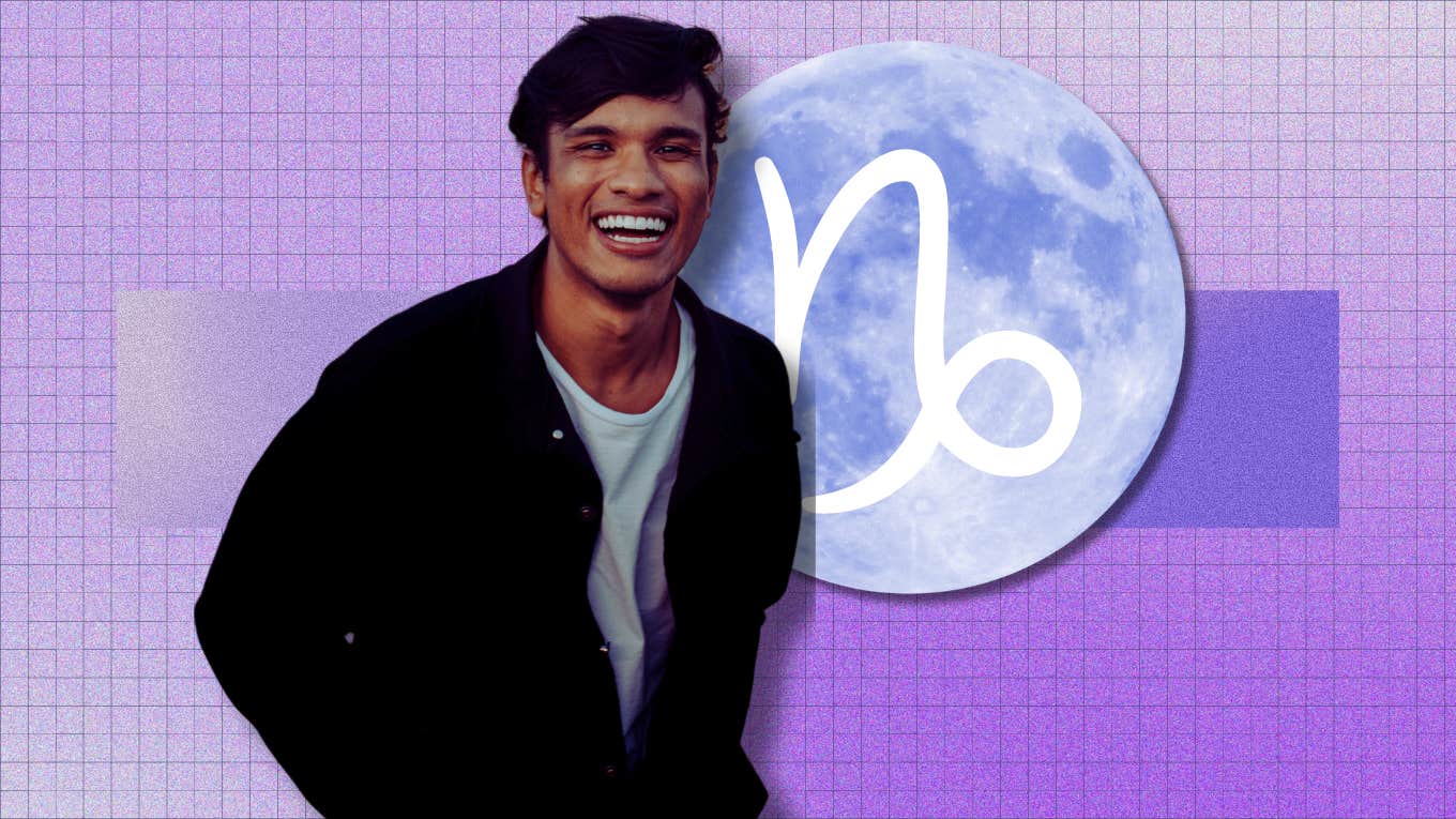 thriving man smiling by capricorn moon