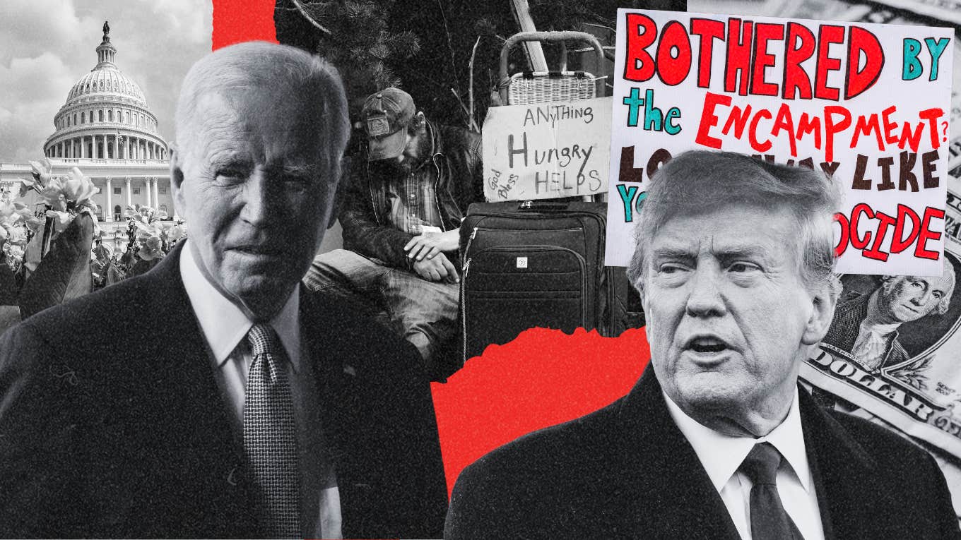 The American Dream Is Officially Dead biden, trump and symbols of american dream