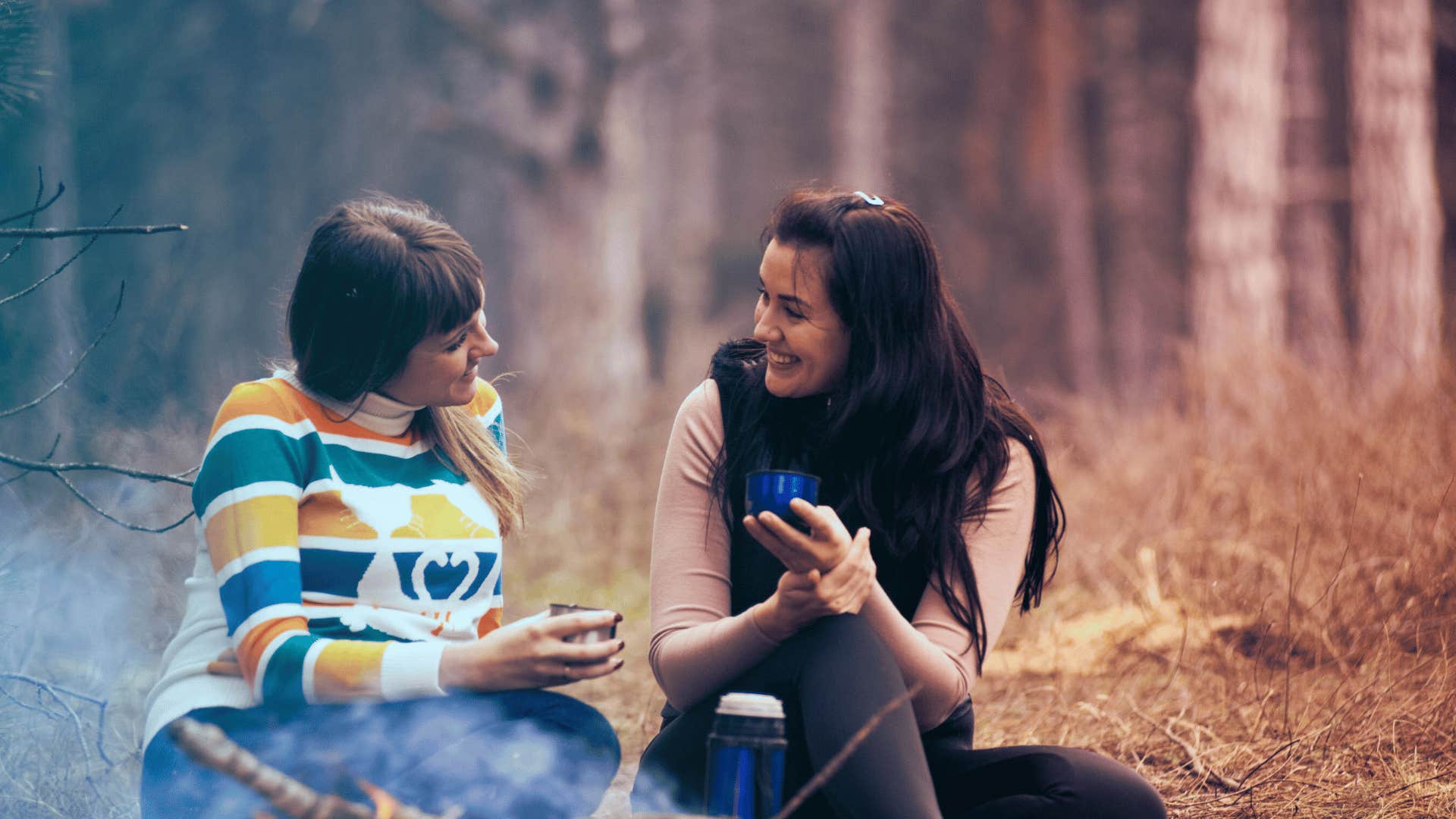 friends connecting without phones