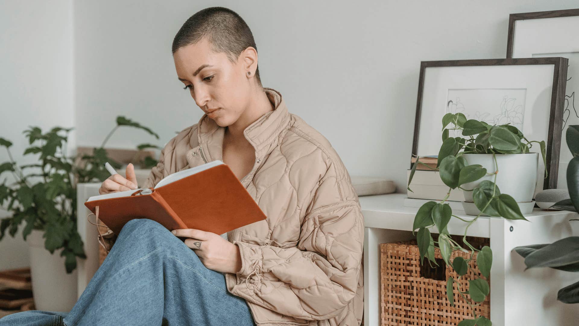 woman journaling