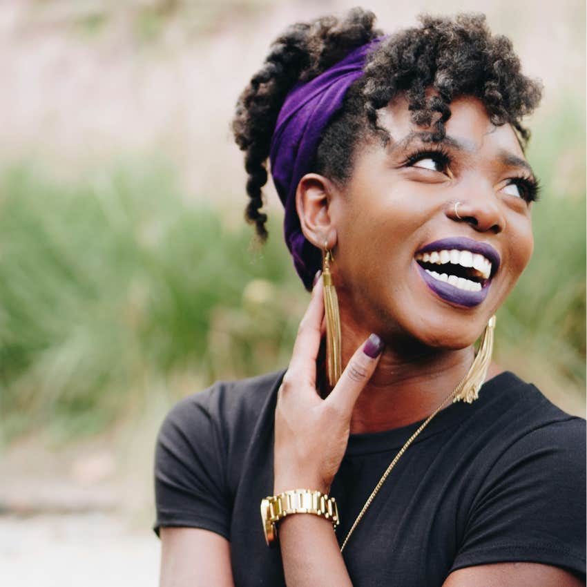 woman smiling 