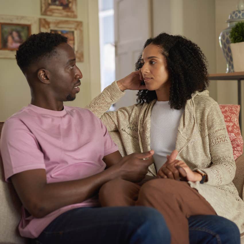 Couple having a serious conversation
